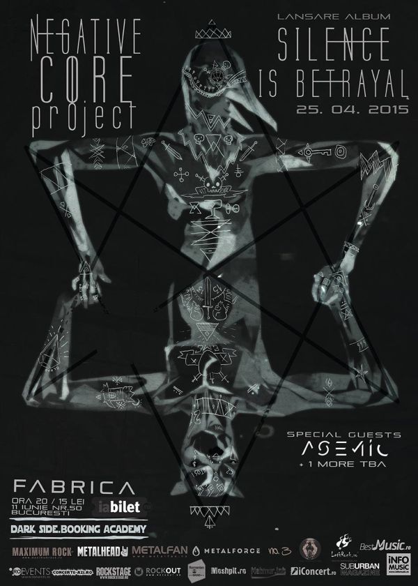 Negative Core Project lanseaza albumul Silence Is Betrayal pe 25 aprilie in Club Fabrica